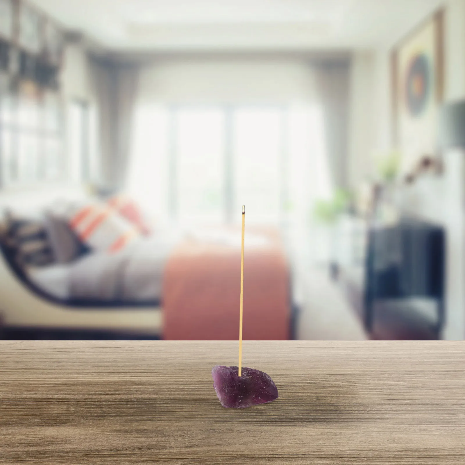 

Amethyst Stone Incense Stick Holder Natural Crystal Aromatherapy Burner Meditation Yoga Quartz Stone Incense Holder