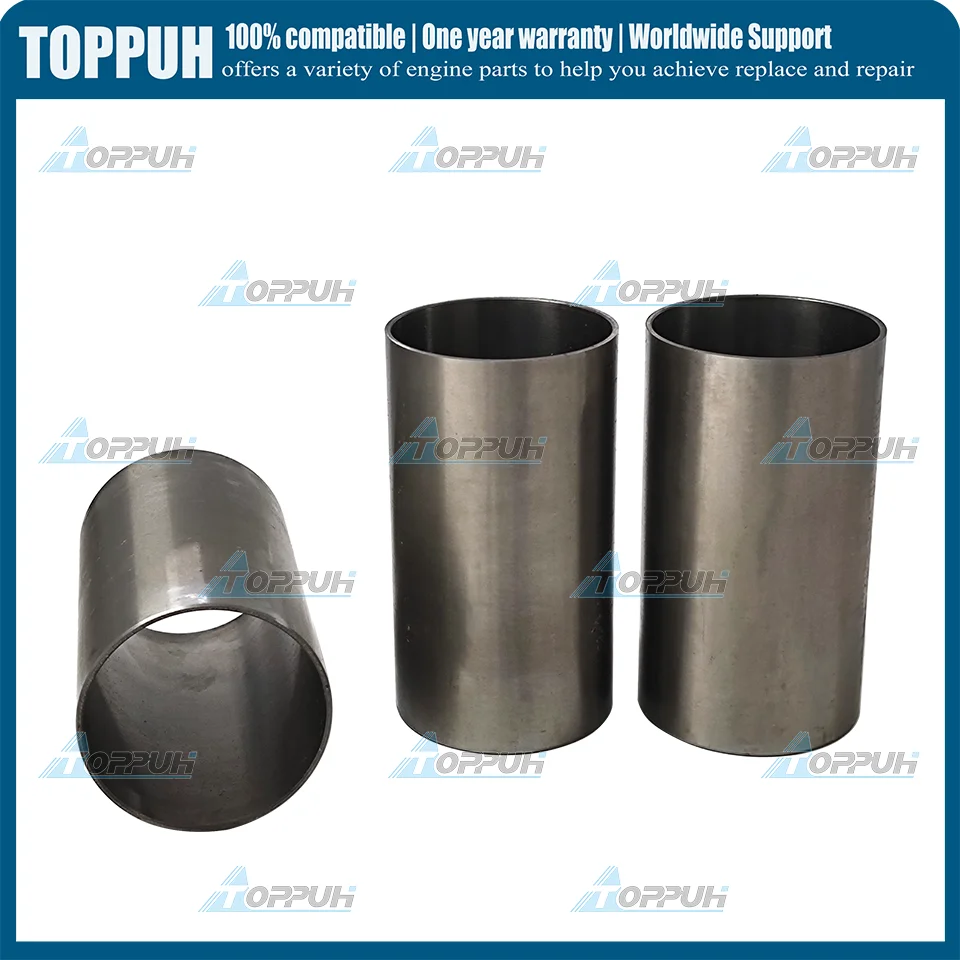 3PCS Cylinder Liner For Yanmar 3TNV86 3TNV86CT Engien Semi Finished Sleeves