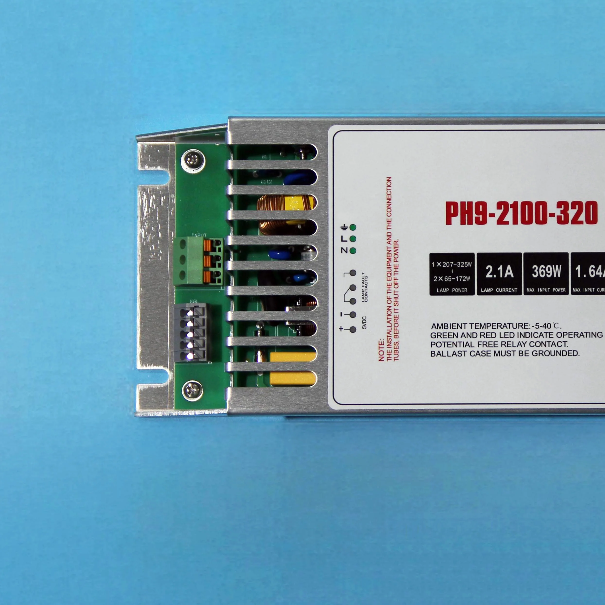 PH9-2100-320 Electronic Ballast for 320w Amalgam UV Lamp Lighting 2.1mA