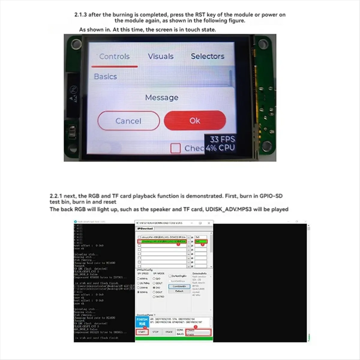 #88P Electronics Accessories,Development Board 2.8 Inch Touch Screen WIFI+BT Development Board (ABS+PCB)
