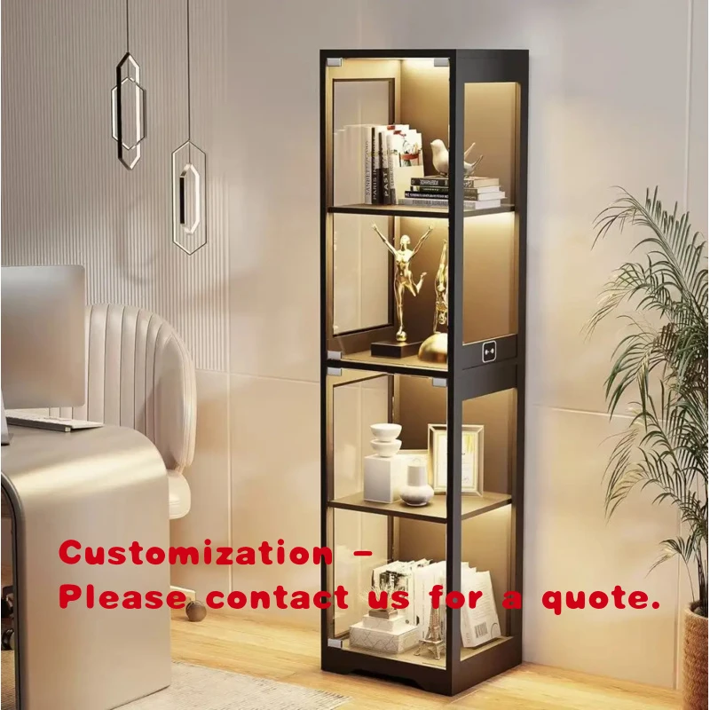 

Витрина из закаленного стекла на заказ, современная, с регулируемой LED-подсветкой, прочная, для дома