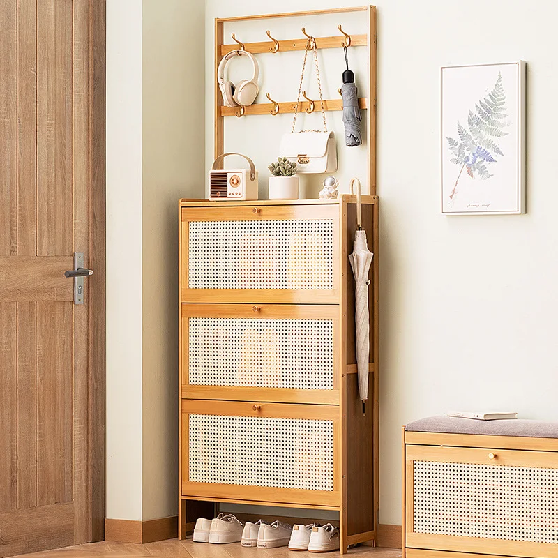 

shoe cabinet high vertical entry cabinet integrated door corridor with extremely narrow entry bucket large capacity