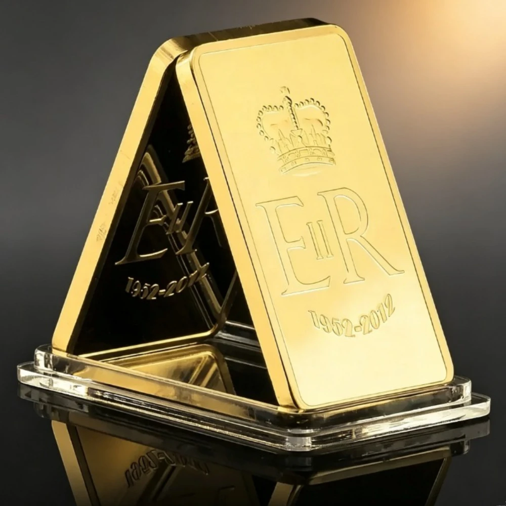 Elizabeth II Queen of The United Kingdom Collection Coins Gold Plated Bar Souvenirs Coin Collectible Gifts