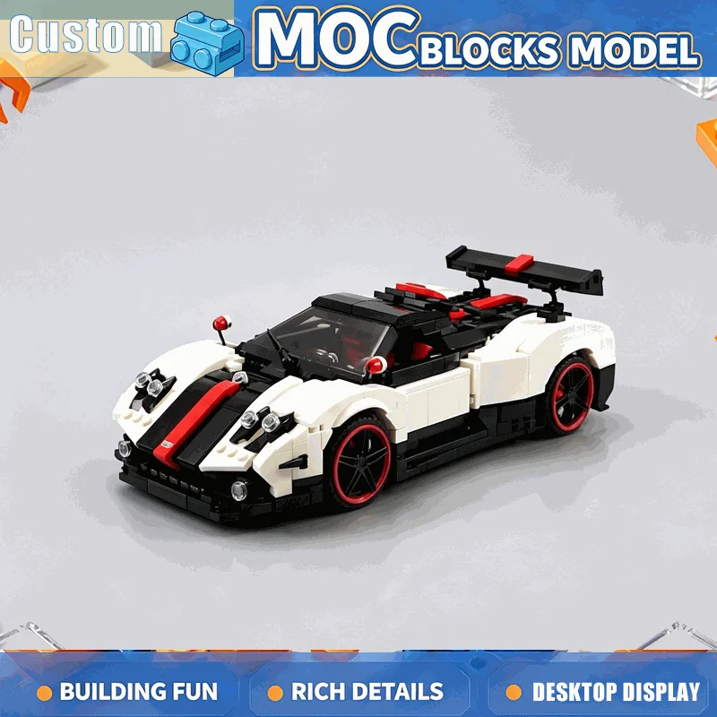 971 PCS Italian Supercar Roadster Open Top Model Custom Building Blocks Creative Assembly Toy Collection Display Gifts Display