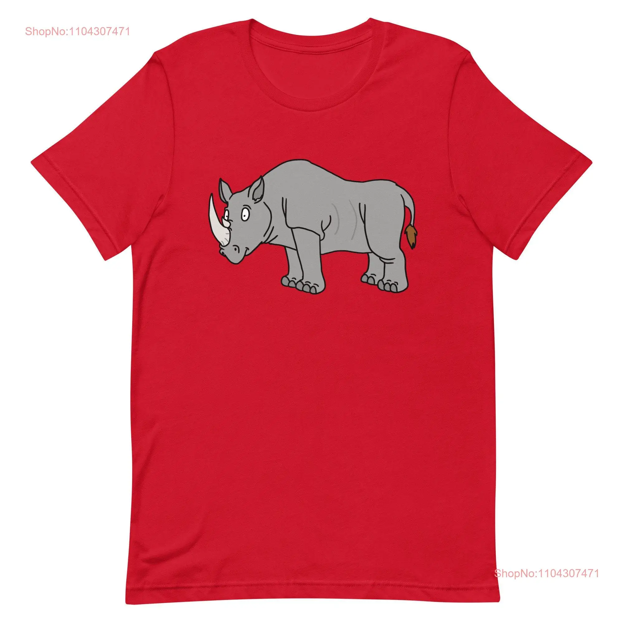 Adult Rhino T Shirt  long or short sleeves