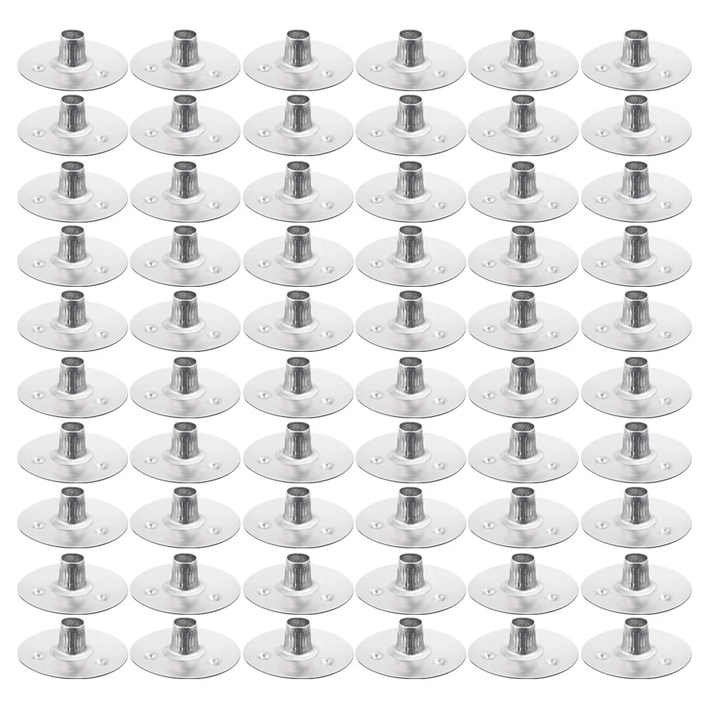 

500pcs Metal Wick Base For Making: Heat-Resistant Aluminum Tabs Lightweight Diy Supplies Holder Compatible With All Jars