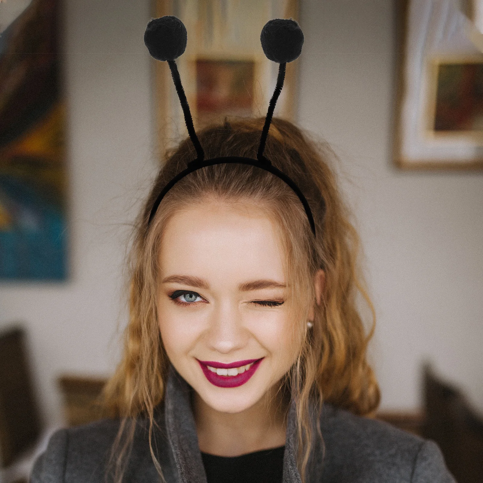 

6Pcs Hair Ball Design Headband Stylish Party Headdress Women Fashionable Headwear Creative Photo Prop Daily Use Band