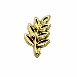 12mm Small Leaf Forget Me Not Masonic Lapel Pin Gold Metal Masonic Brooch Badge Elegant Fashion Suit Jacket Accessories Gifts