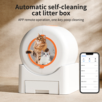 Smart Cat Litter Box Self Cleaning Automatic Cat Toilet 64L APP Control Uv Sterilization Deodorization Anti-sticking Cat Bedpan