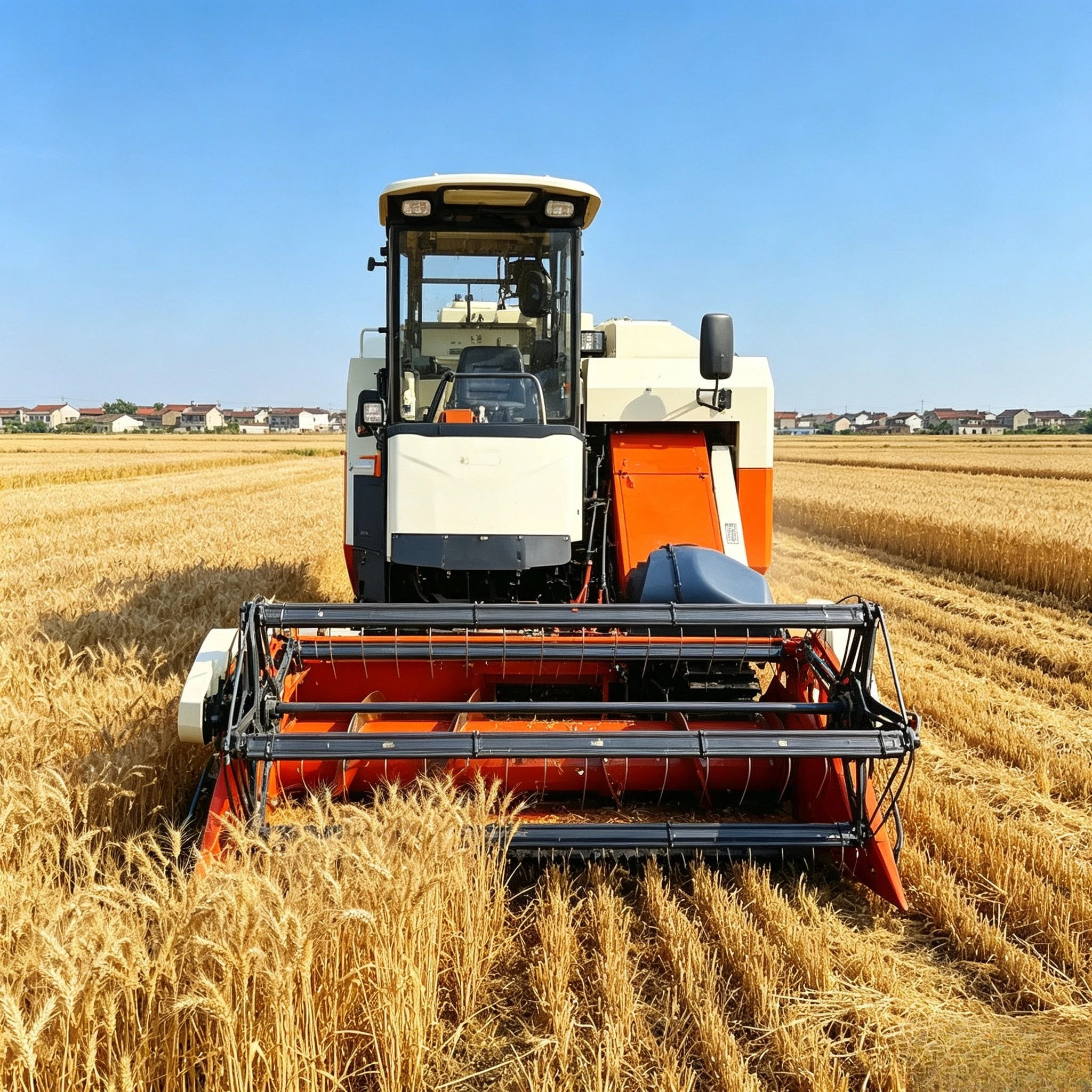 Farming Agriculture Video - Mietitrebbia per riso, macchina agricola semovente