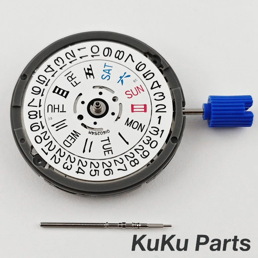 Japon véritable blanc NH36 24 bijoux couronne de mouvement automatique à remontage automatique à 3.0 et 3.8 heures Mod NH36A pièces de montre ensemble de tiges