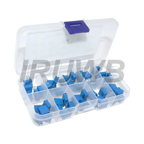 50PCS High Precision 3296 Variable Resistor Set 3296W Multiturn Trimmer Potentiometer Kit 500R 1K 2K 5K 10K 20K 50K 100K 200K 1M