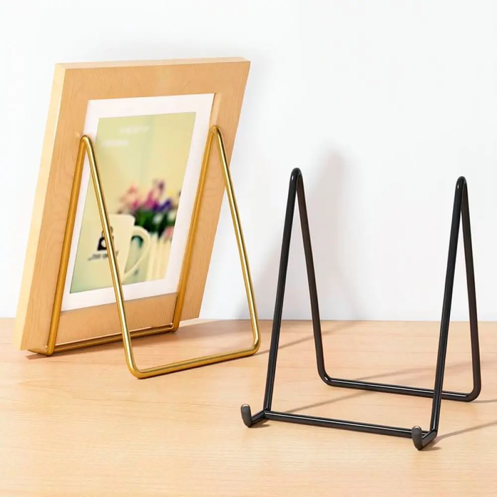 Durable Metal Easel Stand For Displaying Photo Frame Tablet Plate Art Work Modern Home Desk Organizer Decorative Tool