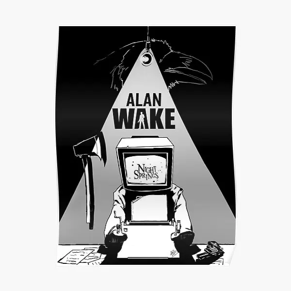 Alan Wake Minimalist Video Game Game W  Poster Mural Decor Art Painting Funny Picture Print Home Modern Wall Vintage No Frame