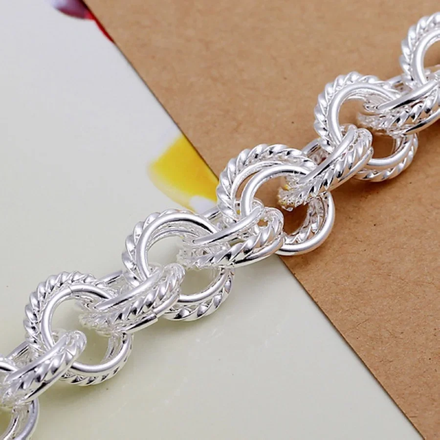 High Quality 925 Sterling Silver Jewelry Pretty Nice Popular Bracelets Wedding Party Circle Free Shipping Factory Price