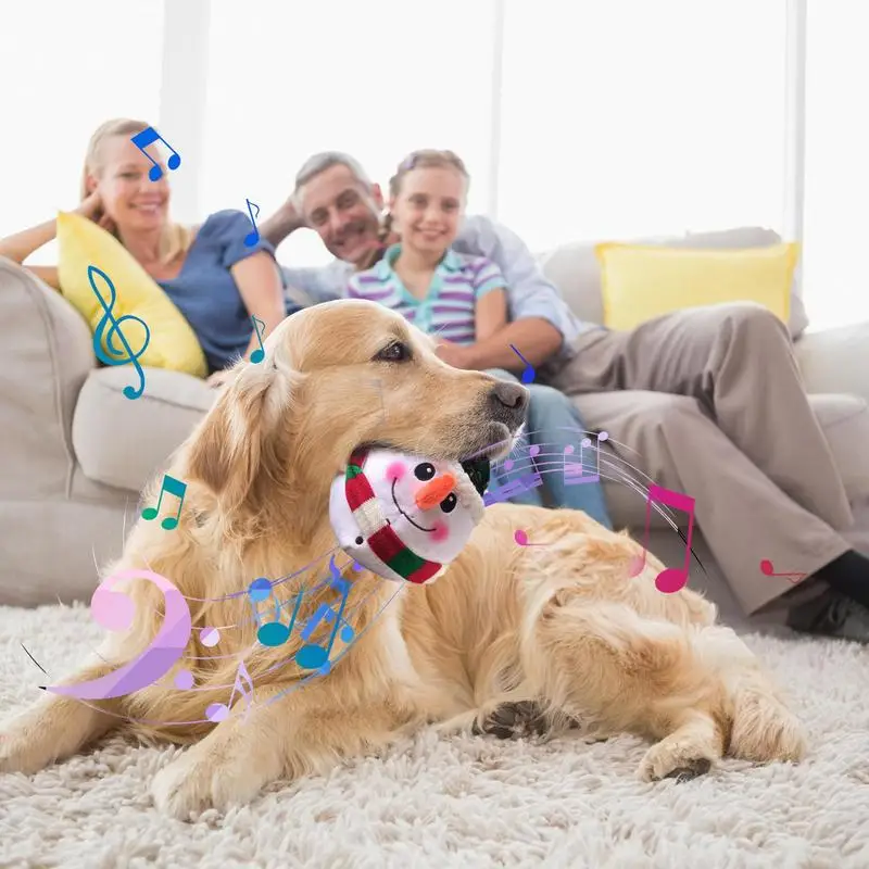 Ruchome zabawki dla psów Interaktywna ruchoma zabawka dla zwierząt Mówiący bałwan Pluszowy potrząsa Bounce Boredom Toys Elektroniczna zabawka dla psa z dźwiękiem dla