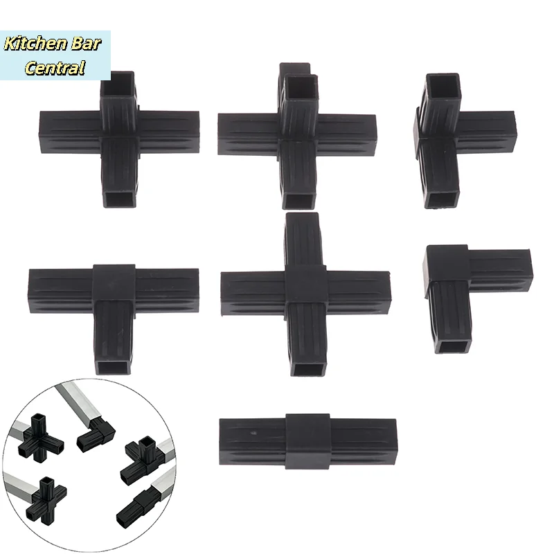 【1/5Pcs 20MM 2/3/4/5way Cross Square Pipe Fittings 20X20 Pipe Angle Code Hexagonal Through Plastic Fittings Connector】