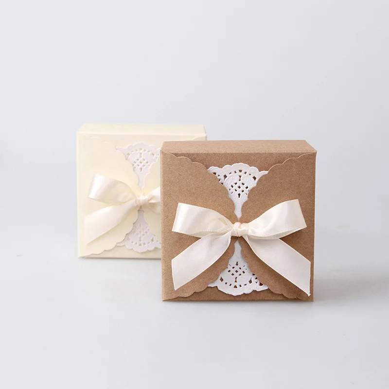 10/20Pcs Welle Solide Kraft Papier Candy Box Hochzeit Gunsten Geschenk Box DIY Klapp Verpackung Tasche Baby Dusche geburtstag Party Dekoration – Detail 7