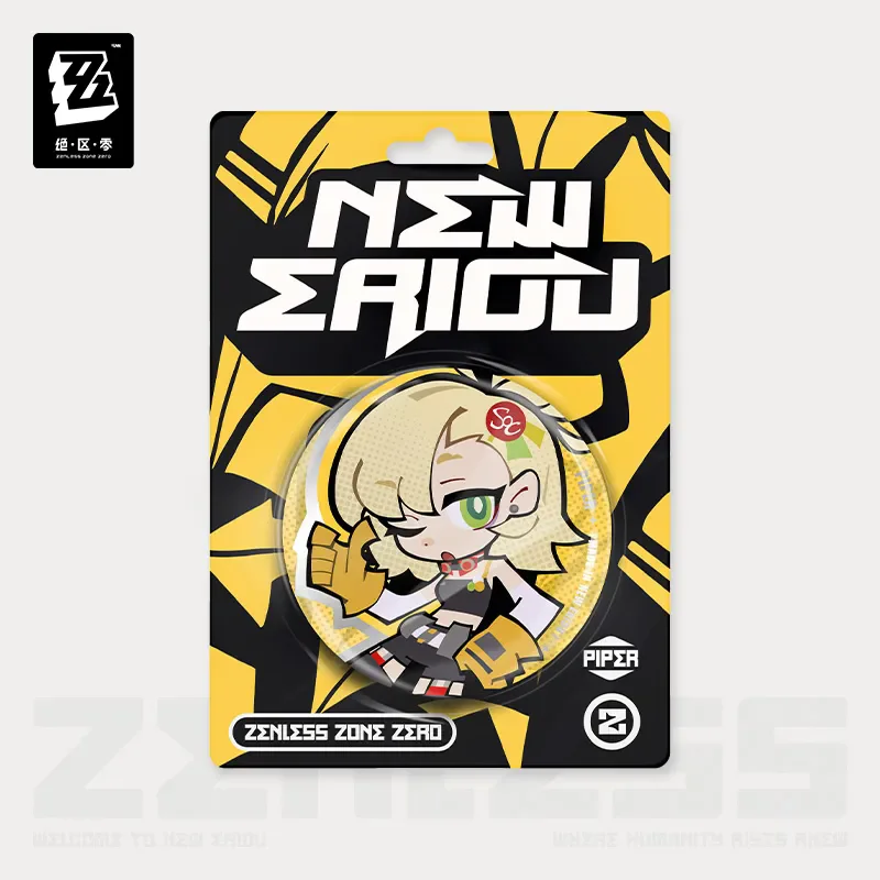 [Genuine] miHoYo Game Zenless Zone Zero Q-version Tinplate Badge Pulchra Caesar Luciana Anime Brooch Accessory Cosplay Xmas Gift 3