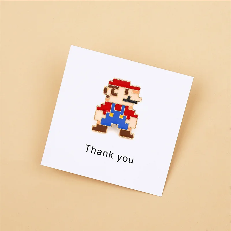 Super Mario Bros Cute Enamel Pins Alloy Brooch Game Cartoon Characters Derivative Peripherals Clothing Bags Accessories Gifts