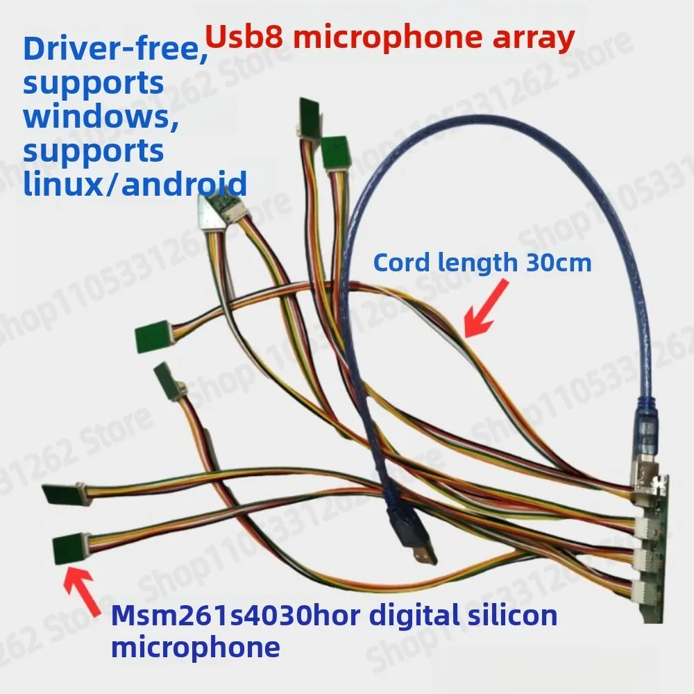 USB 6 mic 8 mic 16 Microphone Array Driver Free for Androidlinuxwindows Sound Source Localization