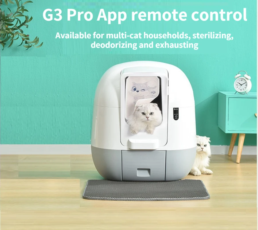 

Automatic Smart Cat Litter Box Self Cleaning Large Cat Toilet Fully Enclosed Anti-splash Cat Poop Machine