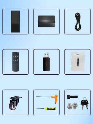 65 Inch 4K Digital Signage Kiosk Indoor Floor Standing Commercial Monitor Advertising Display LCD Totem with HDMI Input