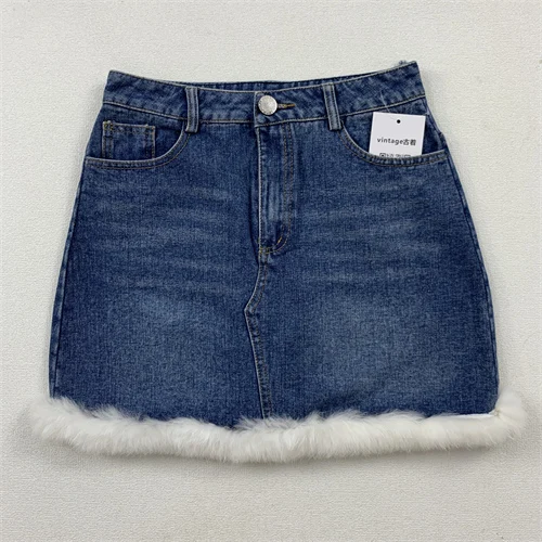 Vintage waed denim saia l cintura retro verão resistente ao desgaste algodão adolescentes ci viajando touring saia