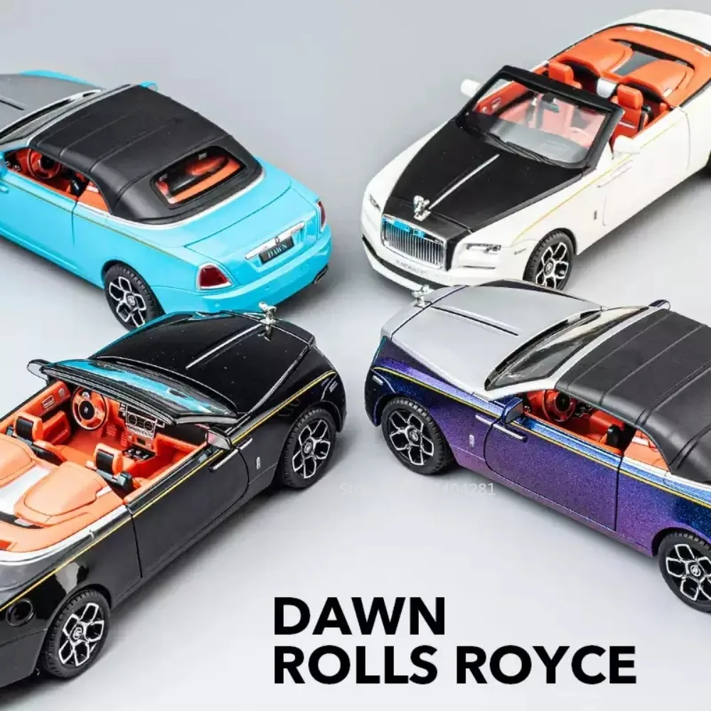 1:24 Rolls-Royce Dawn Spectre voiture jouets moulé sous pression modèle en alliage portes ouvert son lumière retirer Miniature véhicule garçon cadeau d'anniversaire