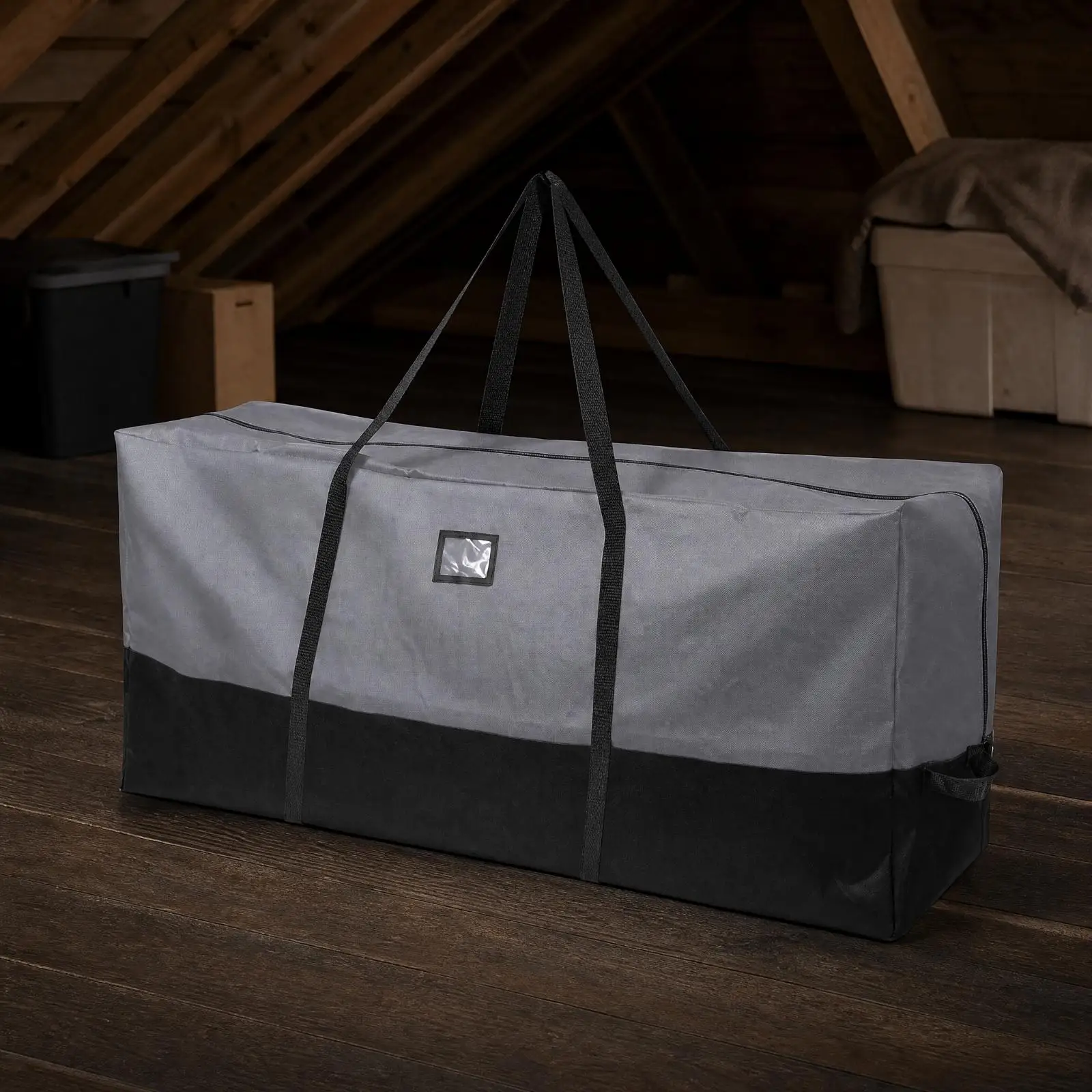 Christmas Tree Storage Cover 600D Oxford Bag with Label Pocket and Reinforced Base for Holiday Move Storage