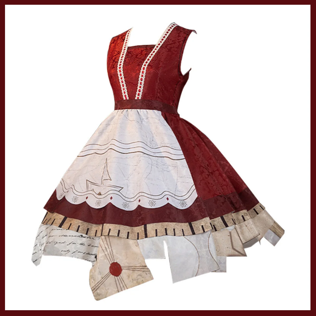 Game Identity Ⅴ Survivor Memory Little Girl Alice Cosplay Costume Aging Skin Wig Red Dress Lolita Woman Lovely Halloween Suit