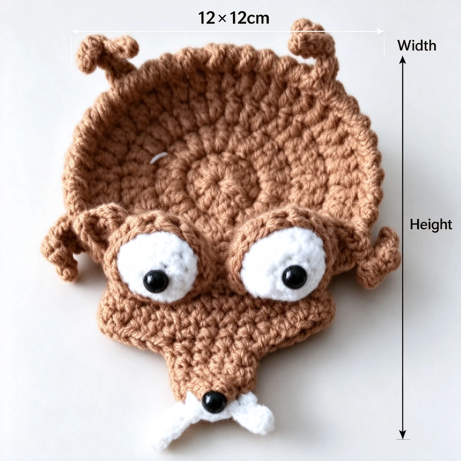 1Pc Cute Handmade Crochet Squirrel Coaster Heat Resistant Table Mat for Home Dining Party Decor Holiday Table Setting Ideal Gift