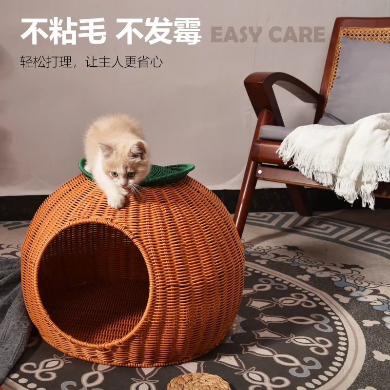 four seasons universal  rattan washable   nest winter warm and dirt-resistant net red cat house