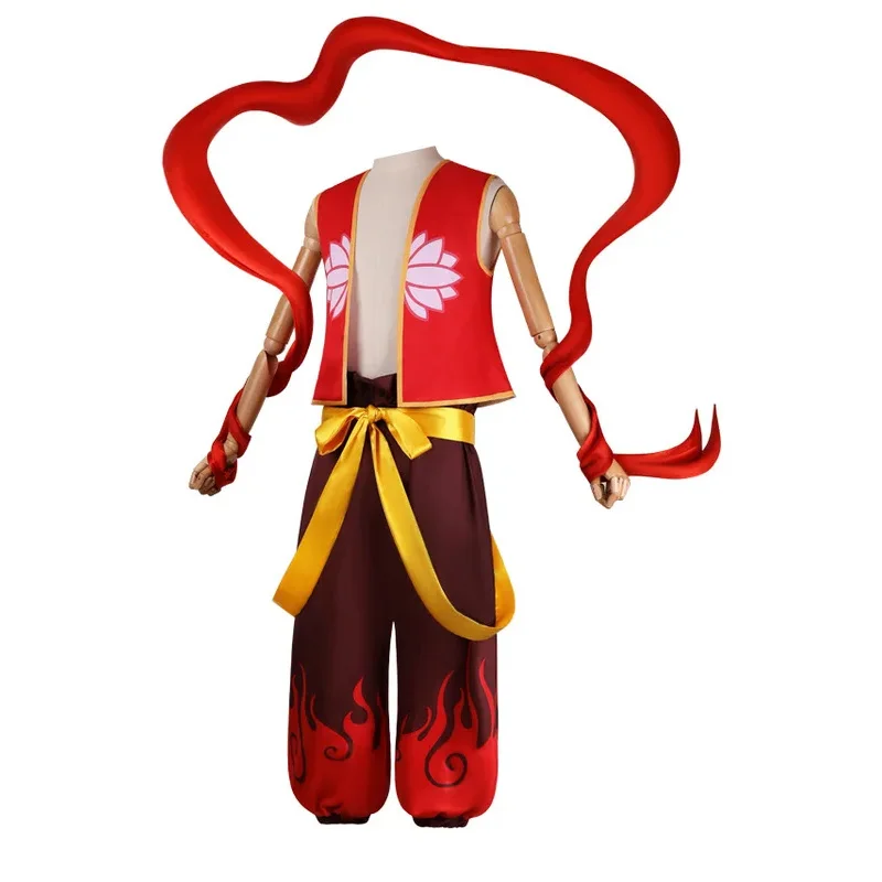 حار فيلم Ne 2 تأثيري حلي Ne Zha النمط الصيني الرجعية الزي الدعامة الوالدين الطفل أزياء مسرحية هالوين موحدة vl;6
