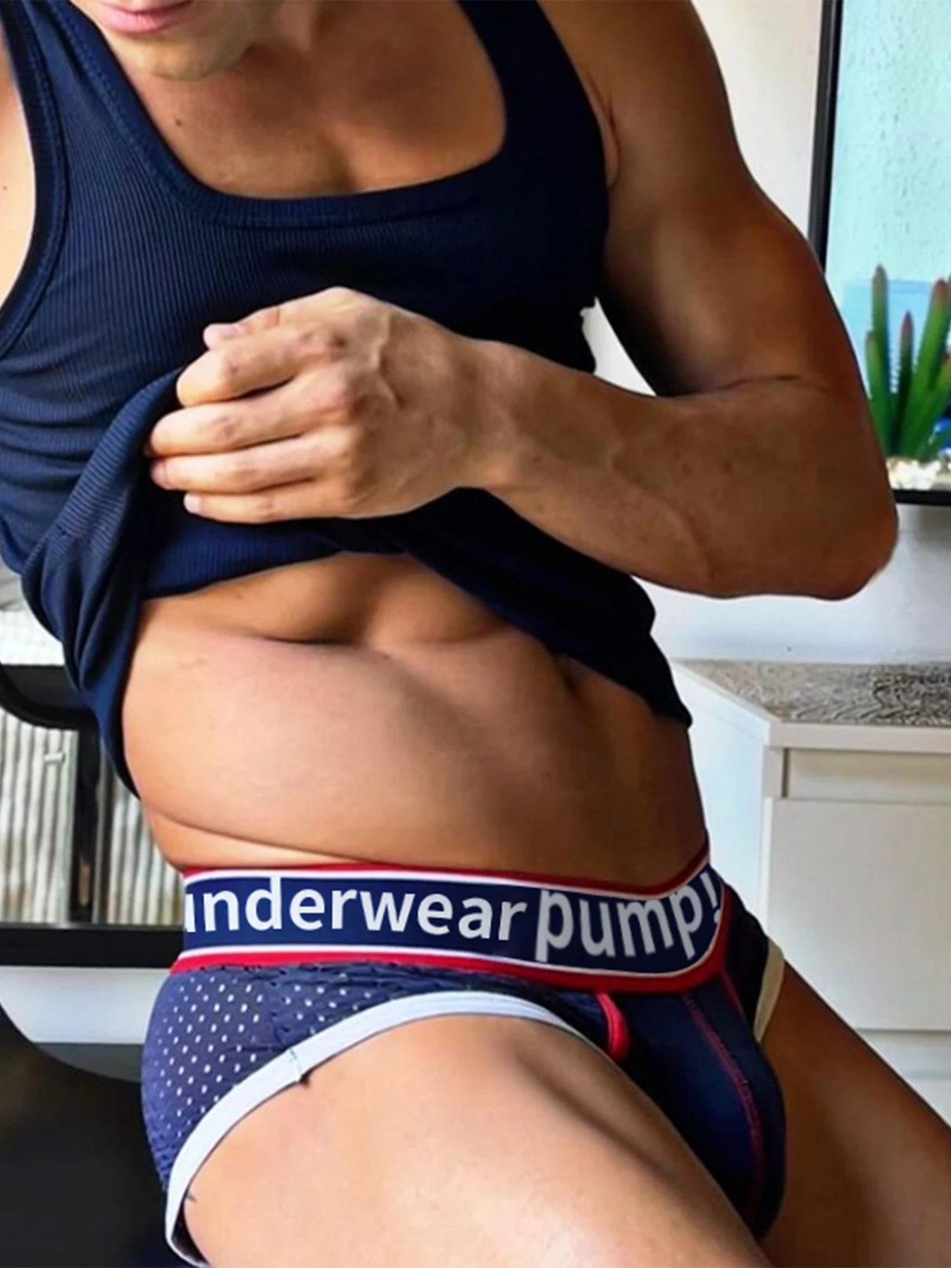 3Pcs Mixed Colors Sexy Men's Briefs Mesh Sports Breathable Men Underwear Hip Raise Low Waist Underpant Male Triangle Panties