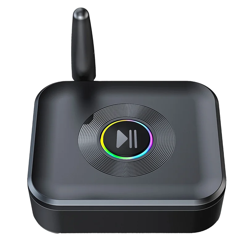

ABMF-Wireless Audio Receiver Colorful Light Music Stereo Music Adapter For 3.5Mm Jack Earphone Speaker PC Support TF Card Easy T