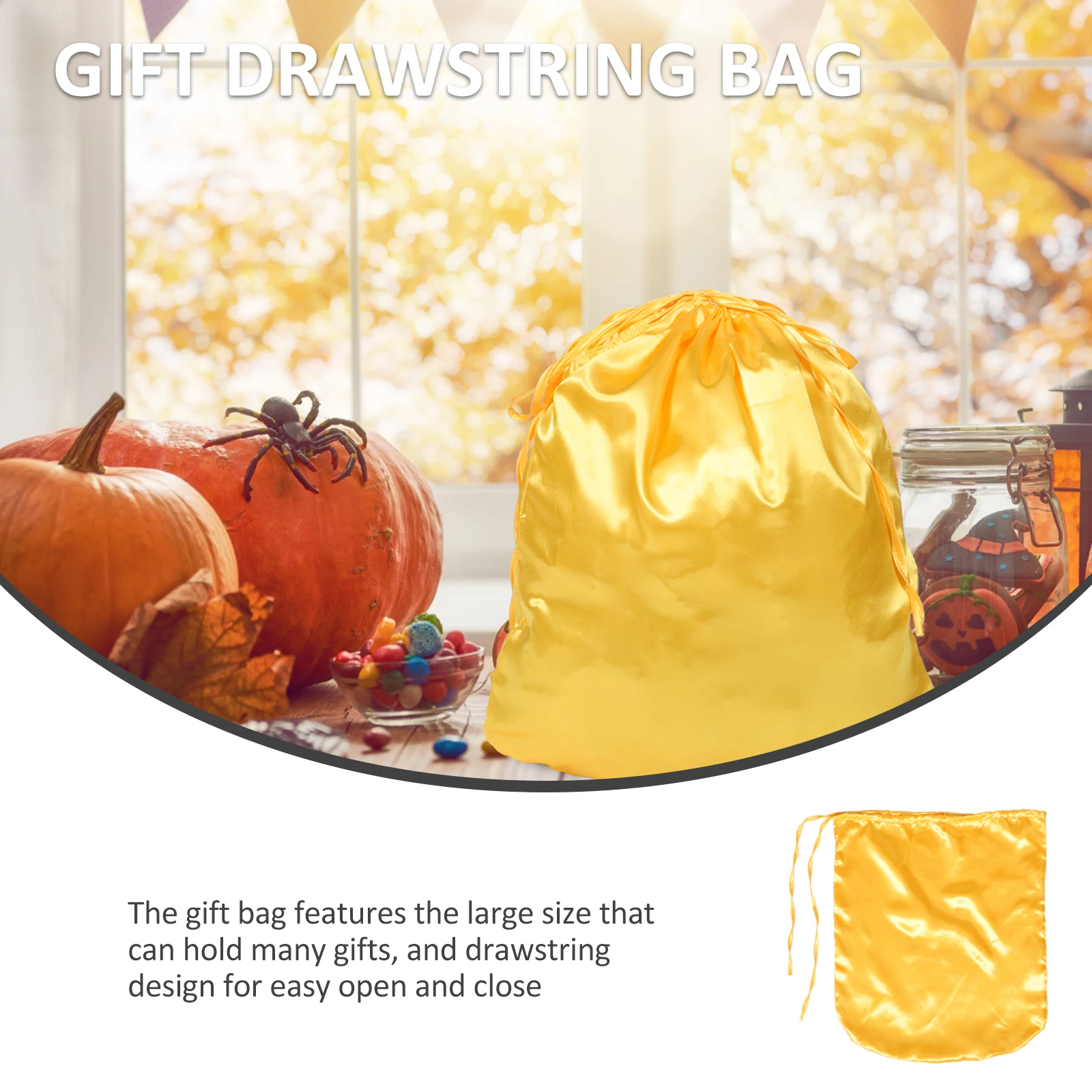 

Large Christmas Gift Bag Festive Reusable Santa Claus Present Storage Drawstring Fabric Bags Party Favor Xmas Pouch
