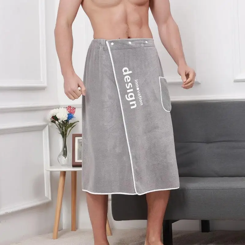 Large Size Men's Bath Towel Full Body Swimming Bath Robe for Heavy Men up to 200 Pounds Anti-Slip Microfiber Towel