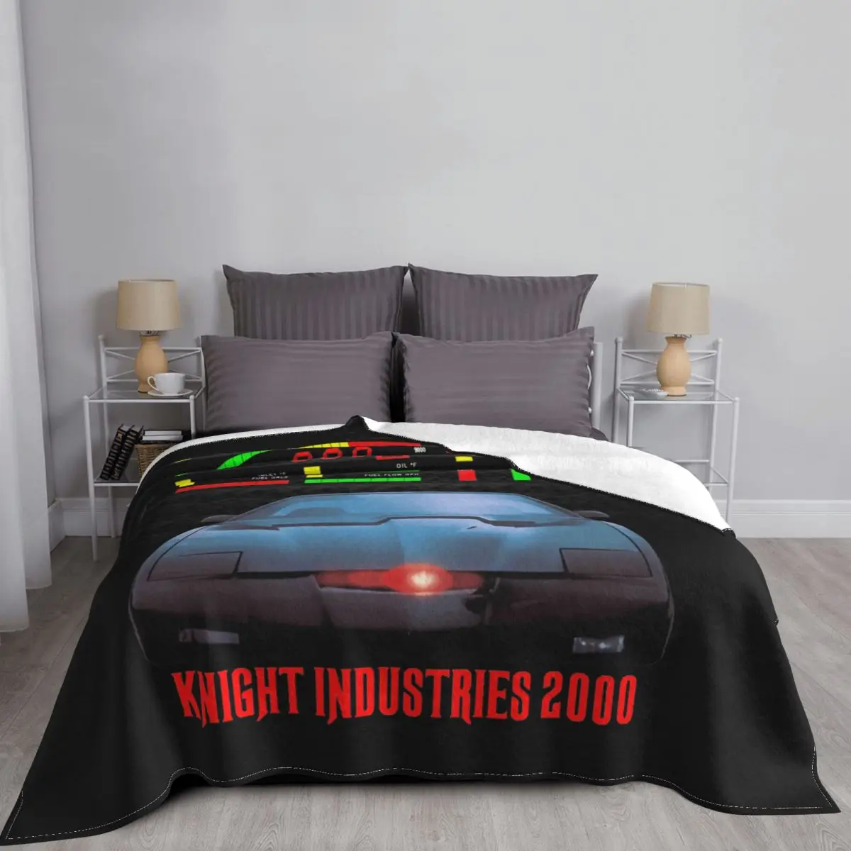 Knight Rider Kitt Dashboard Blanket Shaggy Textile Sofa Cover Skin Friendly Home Decotation