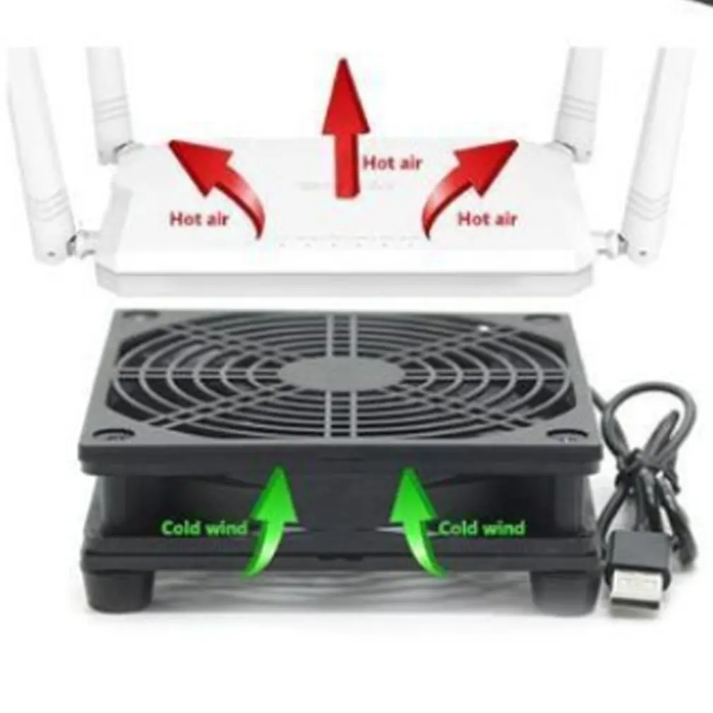 New Router Cooling Silent Fan For Computer Cases Mining Rig CPU Coolers Computer Cooling Fan DC 5V USB Power 120mm Cooling Fan