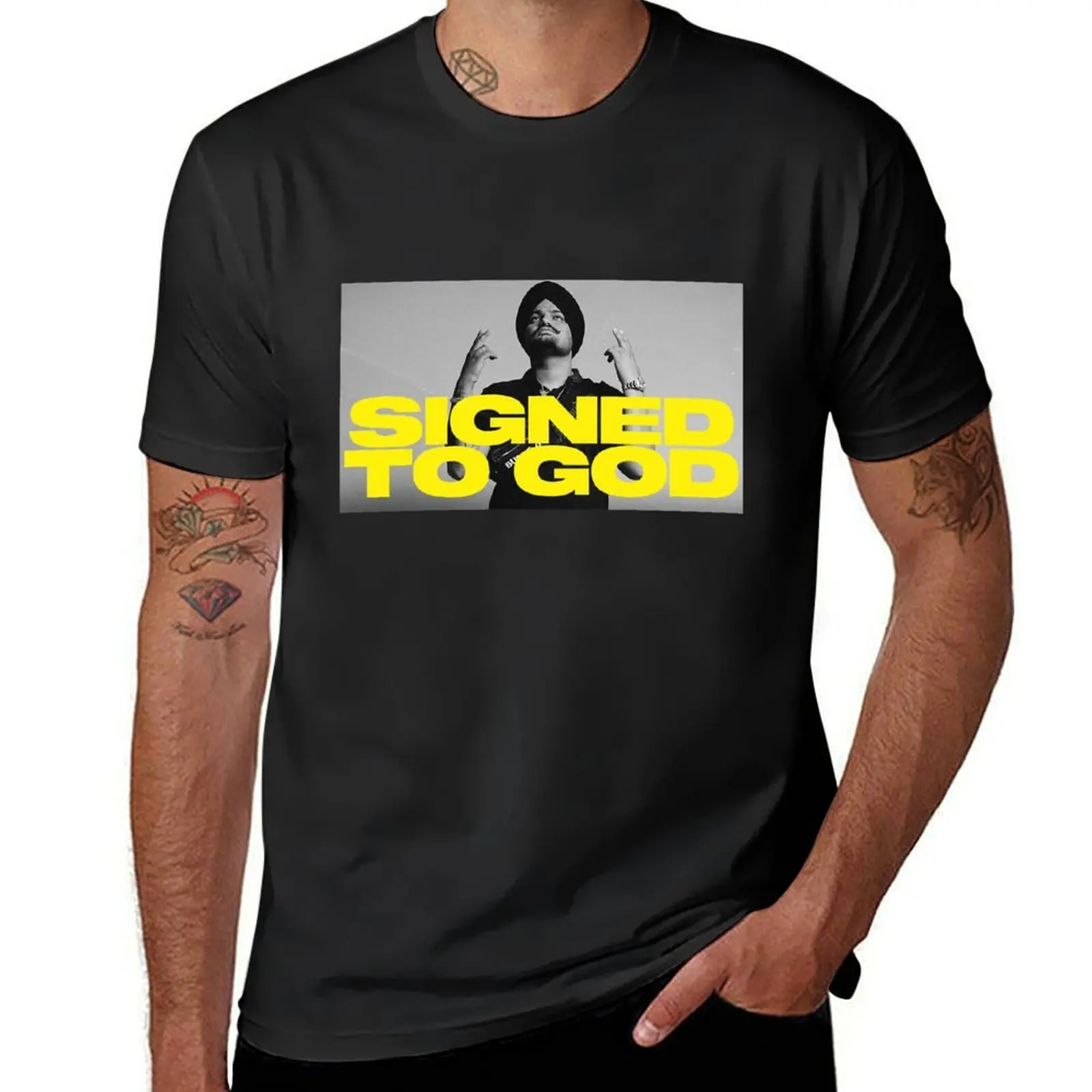 

Signed to God Sidhu Moosewala T-Shirt oversized custom t-shirts for a boy Man t-shirt t shirts for men cotton