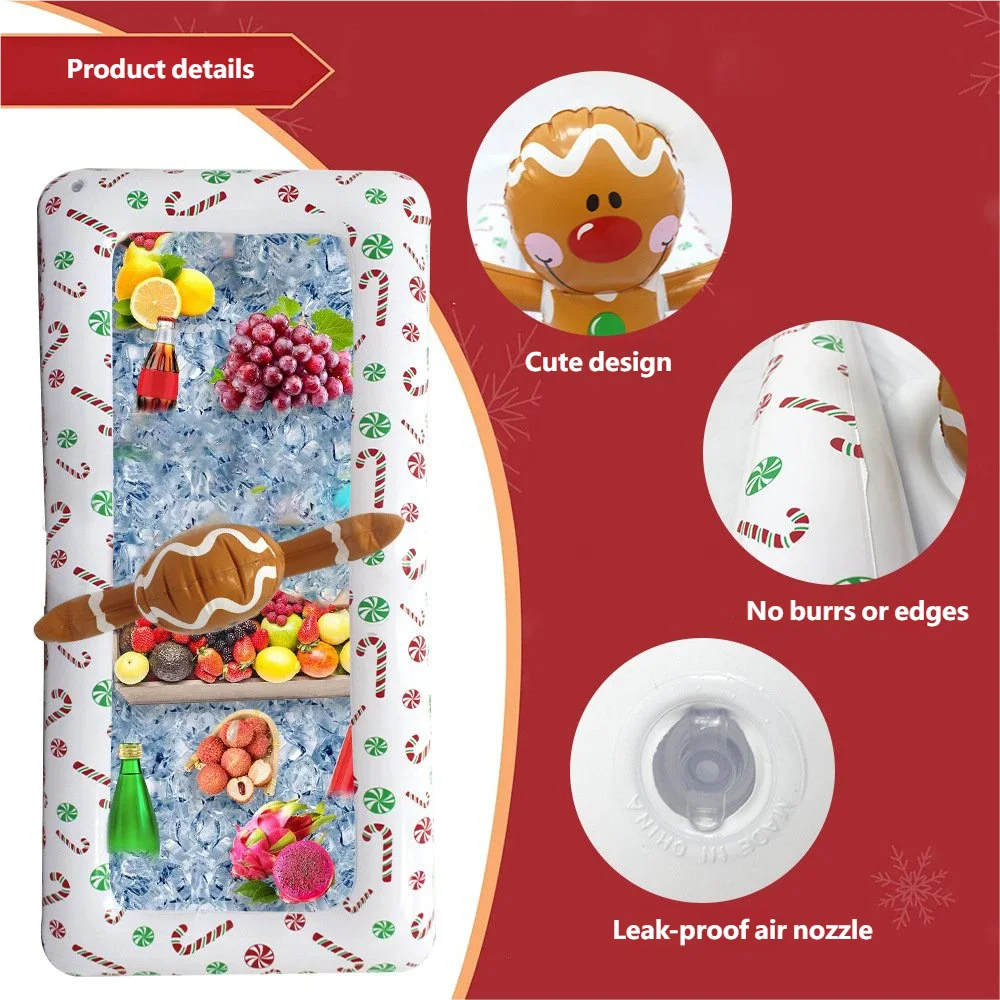 عيد الميلاد دلو للثلج حفلة شرب برودة حوض المشروبات الجليد بار حفظ الطعام تخزين حوض الجليد عطلة عيد الميلاد ديكور احتفالي #4