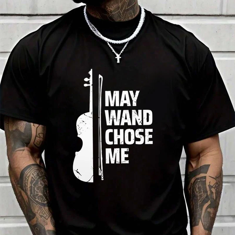 May Wand Chose Me Creative Print T Shirt Summer Short-sleeved Casual Tee Men Women Streetwear Loose T-shirt
