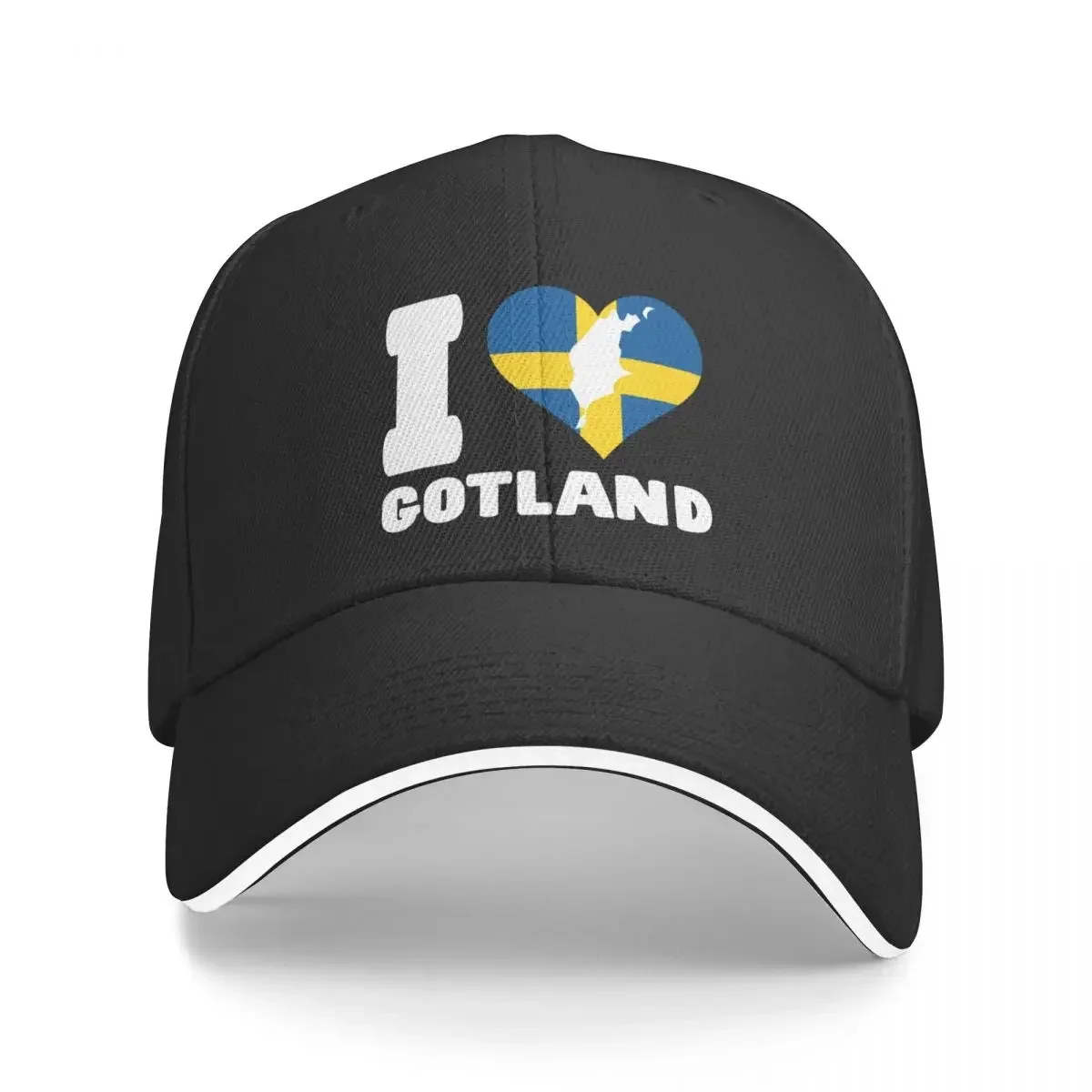 Suecia Island I LOVE GOTLAND Gorra de béisbol Sombrero de golf Ropa de calle Sombrero de camionero Sombrero de gran tamaño Béisbol para hombres y mujeres