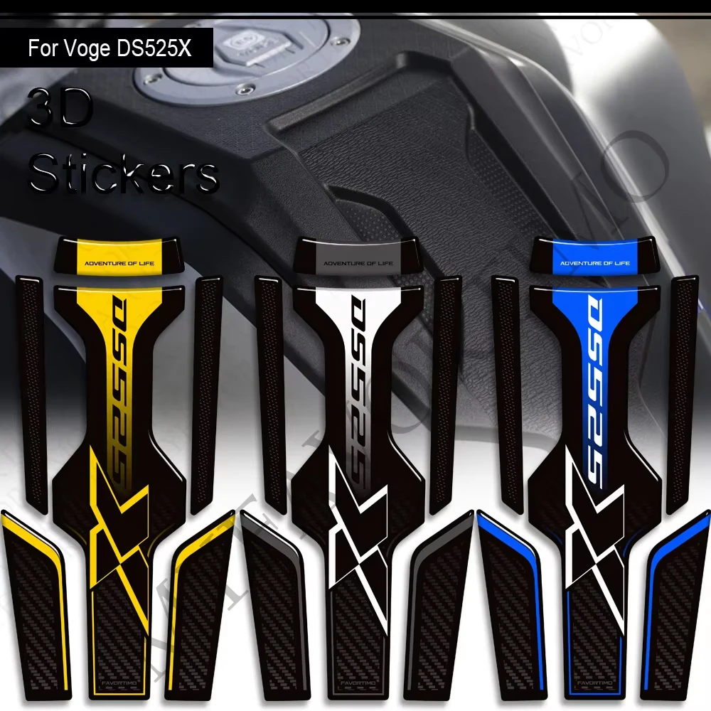 

For Voge DS525X DSX525 DS 525X Motorcycle 525DSX Fuel Tank Pad 3D Resin Stickers Handguard Decals Tank Cap Anti Slip Decorative