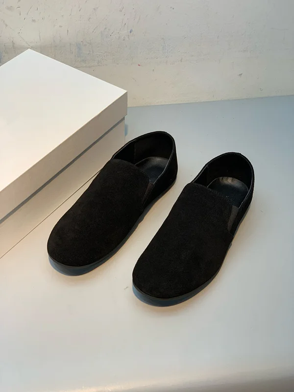 

Зимние кожаные туфли на плоской подошве из конского волоса, женские лоферы без шнуровки из натуральной кожи, женская минималистичная женская обувь