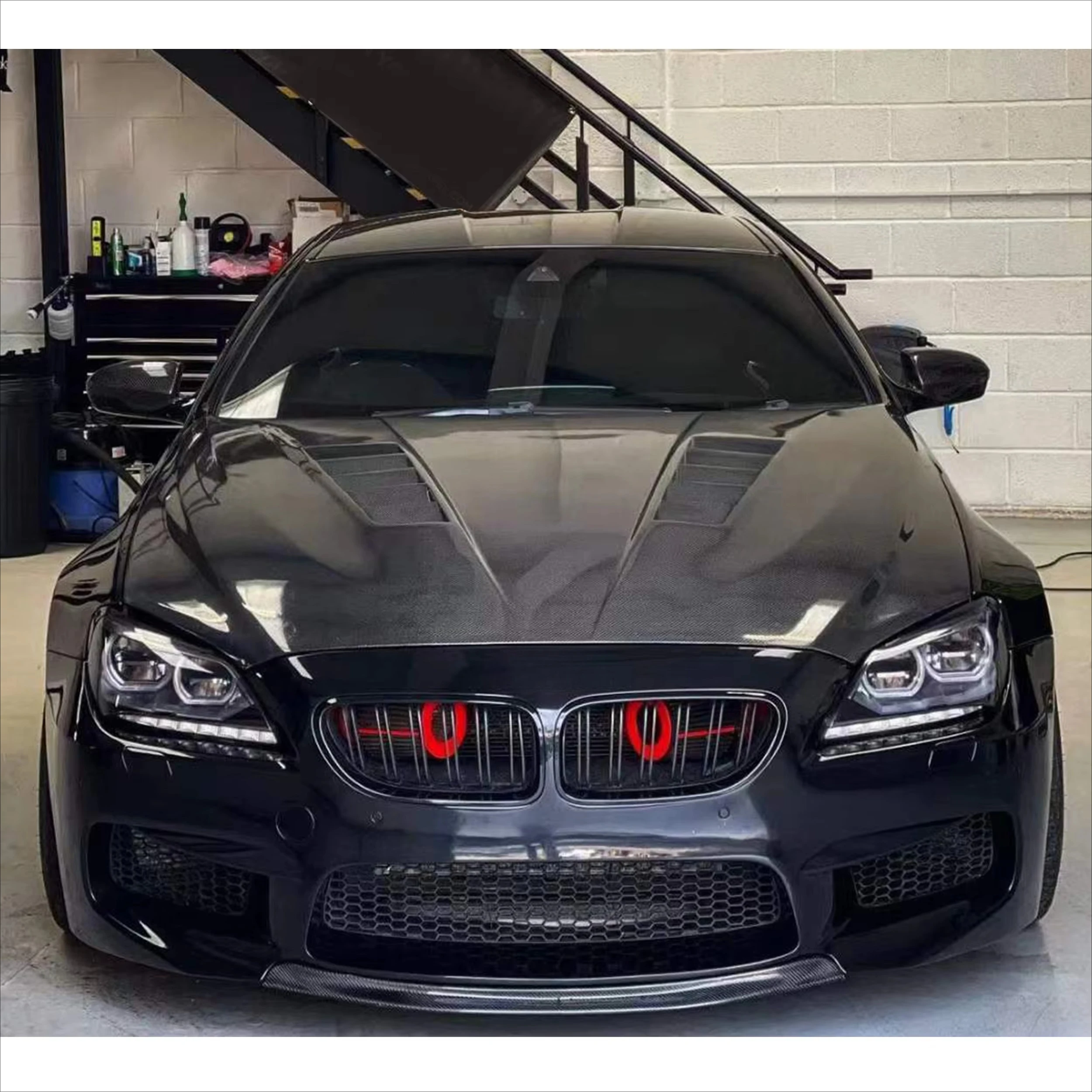 فتحة تهوية نمط M6 غطاء محرك السيارة من ألياف الكربون لـ F06 Gran Coupe F12 F13 كوبيه 6 Series 2012-2017 #4