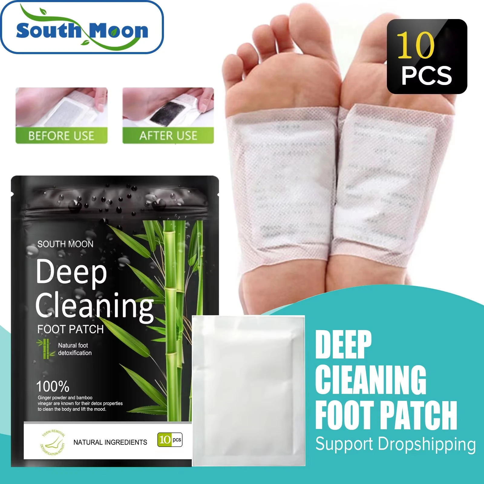 Detox Foot Patches Pads Natural Herbal Stress Relief Feet Body Toxins Detoxification Cleansing Pad Health Care Foot Spa 30pcs