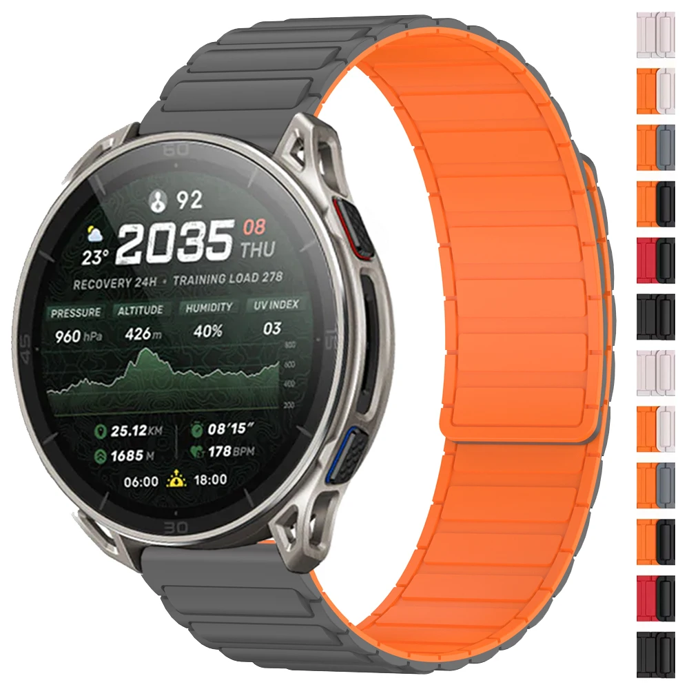 Bracelet magnétique en Silicone de 22mm, pour AMAZFIT CHEETAH 2 Ultra BIP 6 5 UNITY, pour Galaxy Watch3 45mm 46mm Gear S3, Bracelet classique