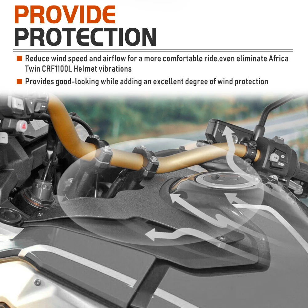 WOLFLINE Forkshield Updraft Cover For Honda CRF1100L Adventure Sports 2020-2023 Fuel Tank Front Forkshield Updraft Deflector